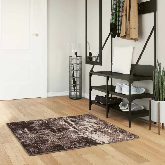 vidaXL Vloerkleedloper MARSA Zwart en Wit 100 x 100 cm, foto 2