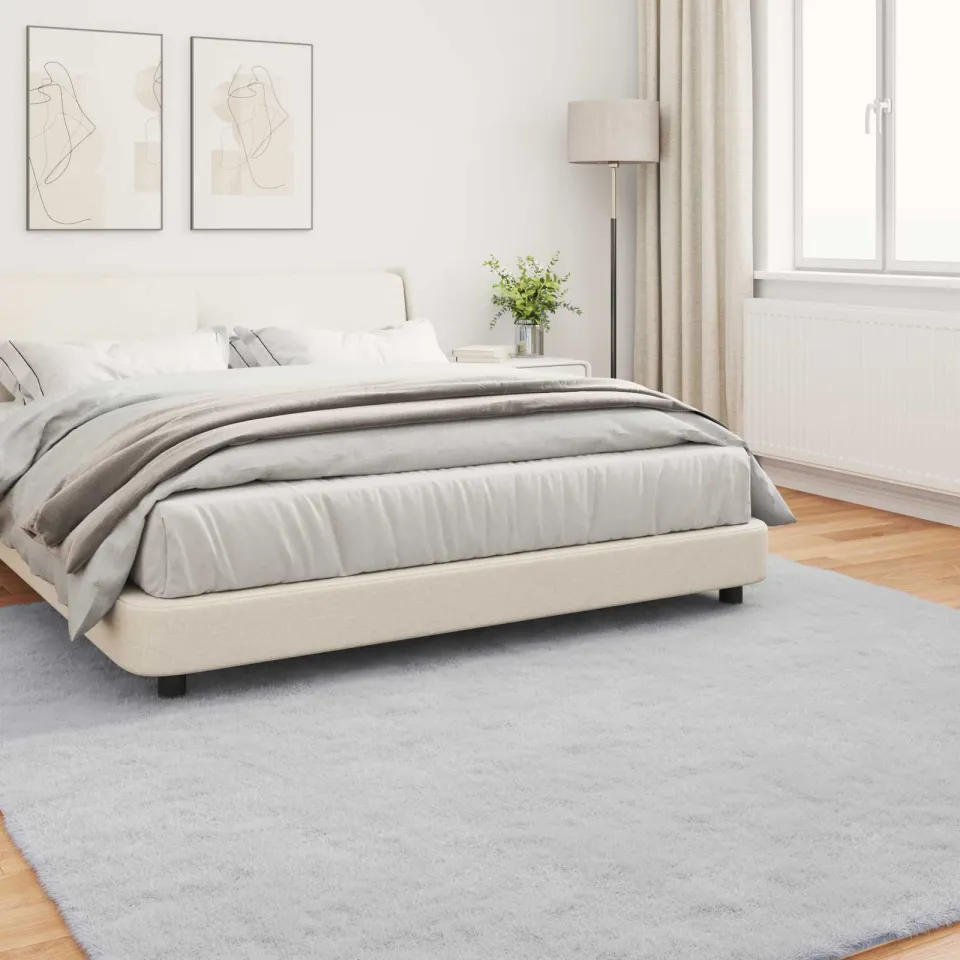 vidaXL Antislip vloerkleed van imitatie konijnenbont OLITE Grijs, foto 3