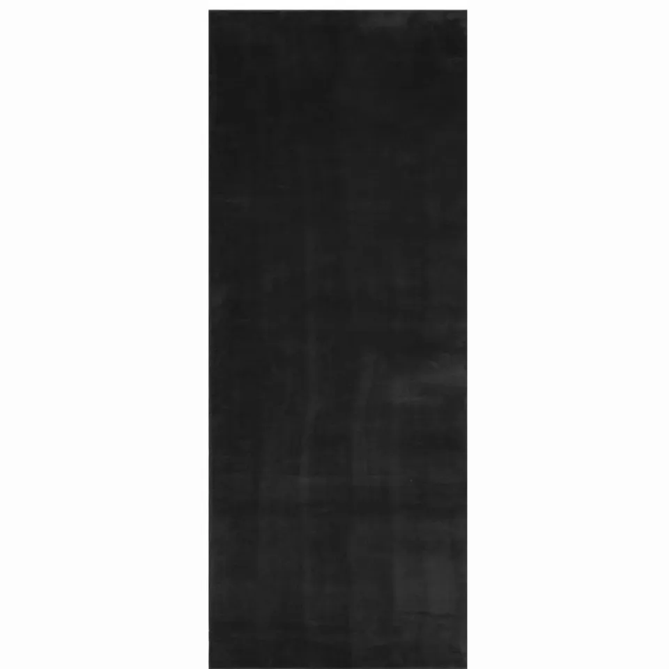 vidaXL Vloerkleed HUARTE laagpolig zacht wasbaar 80x200 cm zwart, foto 3