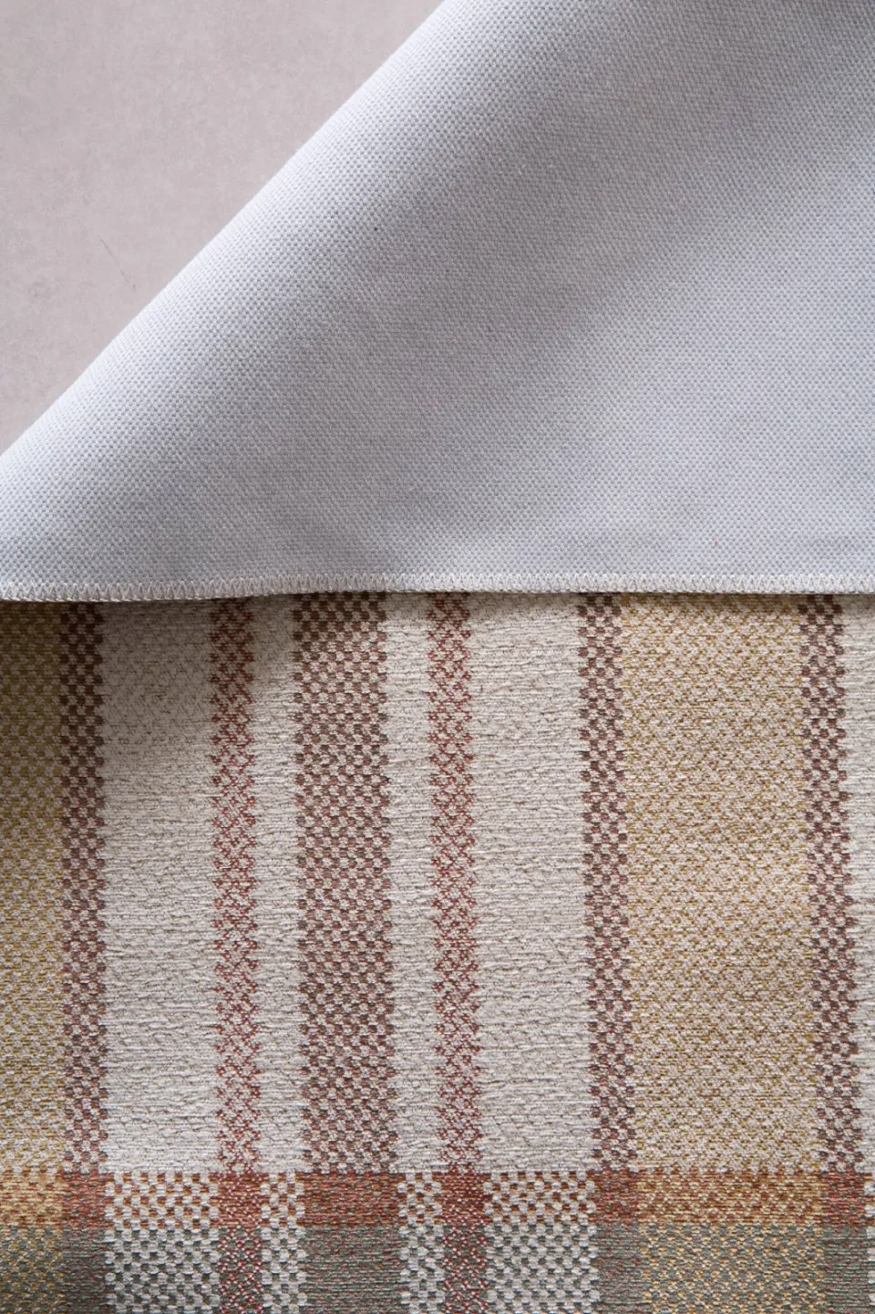 NOUS Living vloerkleed ruitpatroon terracotta, foto 2