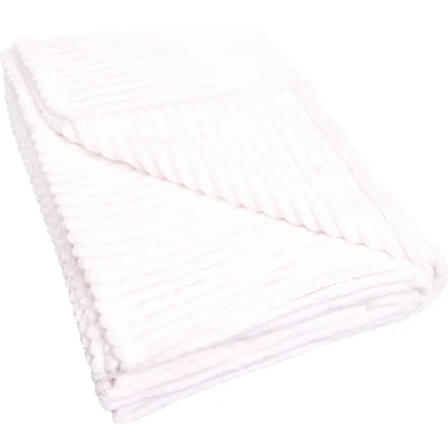 QUVIO Beige plaid - Polyester - 200x230 cm - Beige