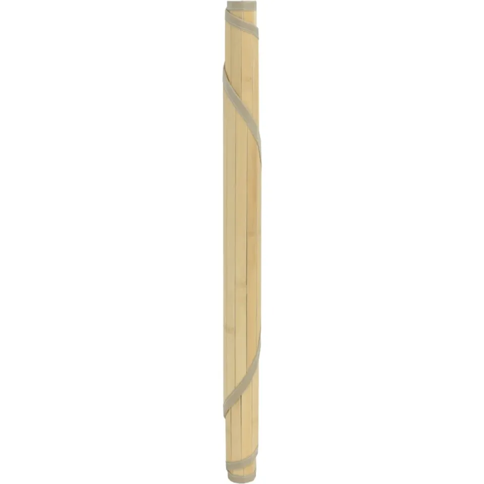 vidaXL Vloerkleed rond 100 cm bamboe lichtnaturel beige, foto 4