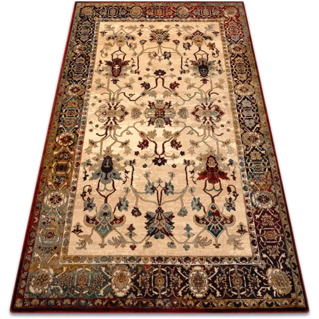 RUGSX Kleden Rugsx Tapijt POLONIA BODRUM Ornament, frame licht robijn 200x300 cm Rood