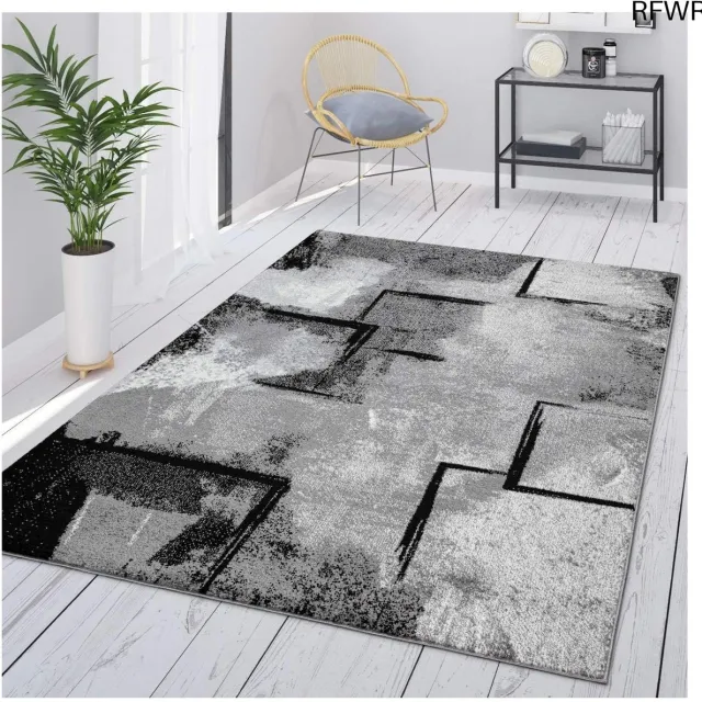 RFWR Vloerkleed Grijs Vintage Laagpolig Geometrisch Abstract 60x100 cm