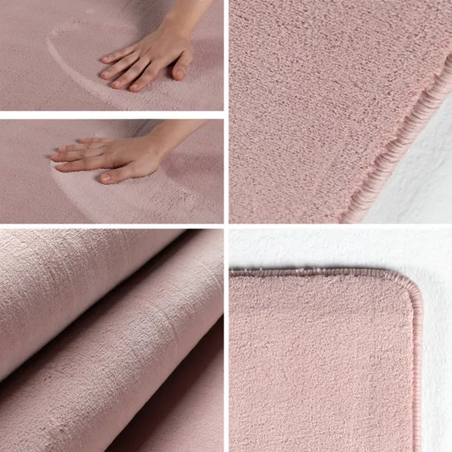 Ayyildiz Effen vloerkleed Sky wasbaar 160 cm rond Roze tapijt
