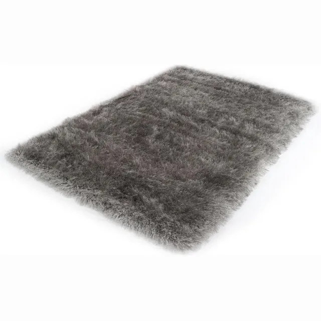 CNL Carpets Hoogpolig Glanzend Vloerkleed Grijs-120 x 170 cm