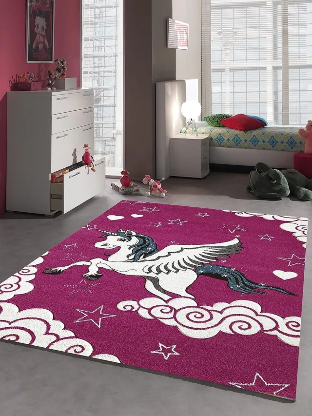 the carpet Monde Modern Zacht Kinderdeken, Zachte pool, Onderhoudsvriendelijk, Kleurecht, Levendige kleuren rood