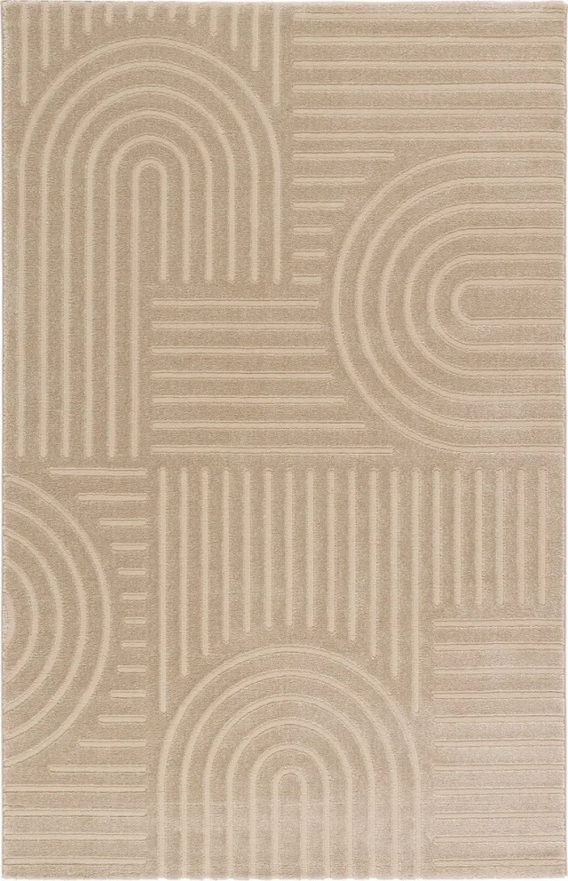 TESSO LIVING Modern Laagpolig Vloerkleed in Boho Stijl – 80 x 150 cm – Beige – Premium Woonkamer Tapijt – Japans Design met Duurzame Jute onderkant