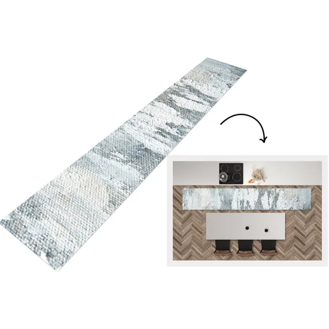 KitchenYeah Keukenloper - Loper keuken - Verf - Industrieel - Design - 300x50 cm - Keukenloper vinyl Multicolor