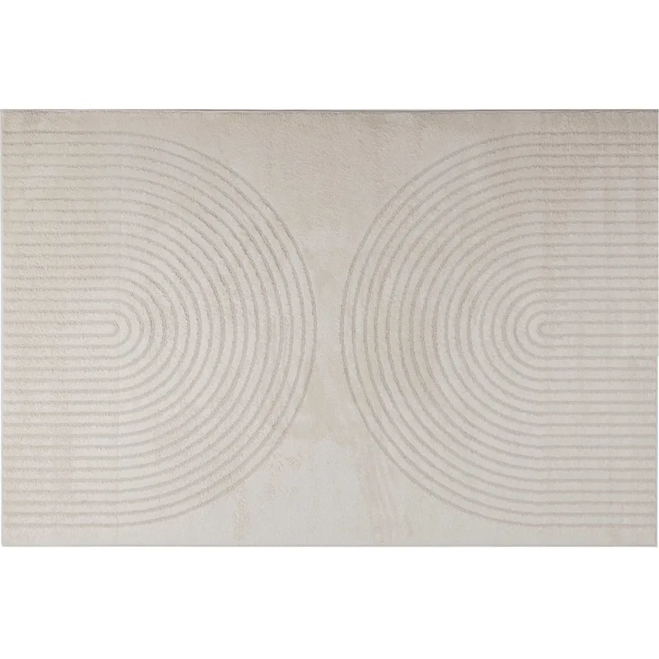 vidaXL Binnen kleed GALATI Crèmekleurig 240 x 340 cm Polyester