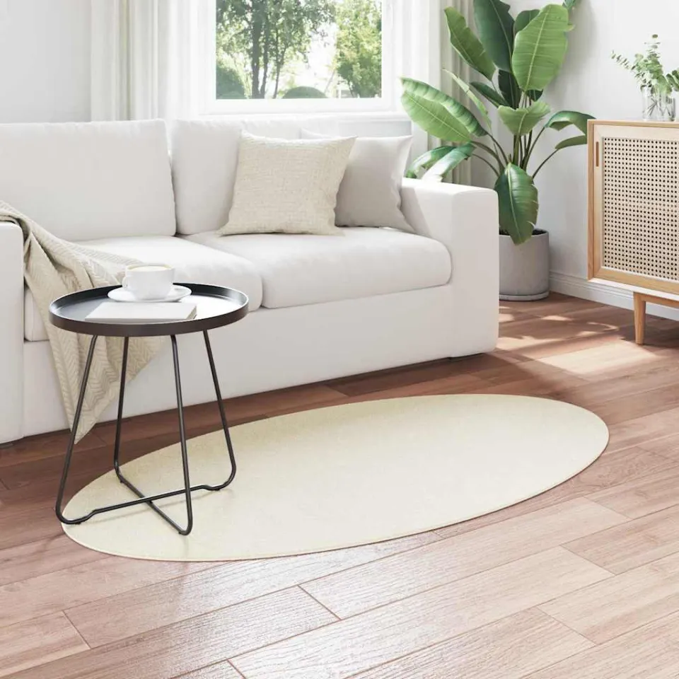 vidaXL Tapijt HUARTE Crèmekleurig 80 x 150 cm 100% Polyester, foto 3
