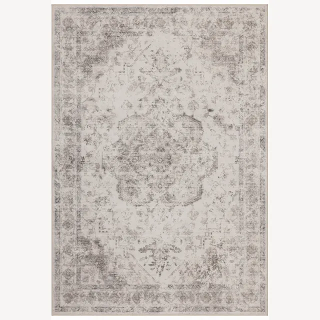 Moonay Vintage Vloerkleed Atlas Medaillon 120x170 cm - Wasbaar Antislip Beige