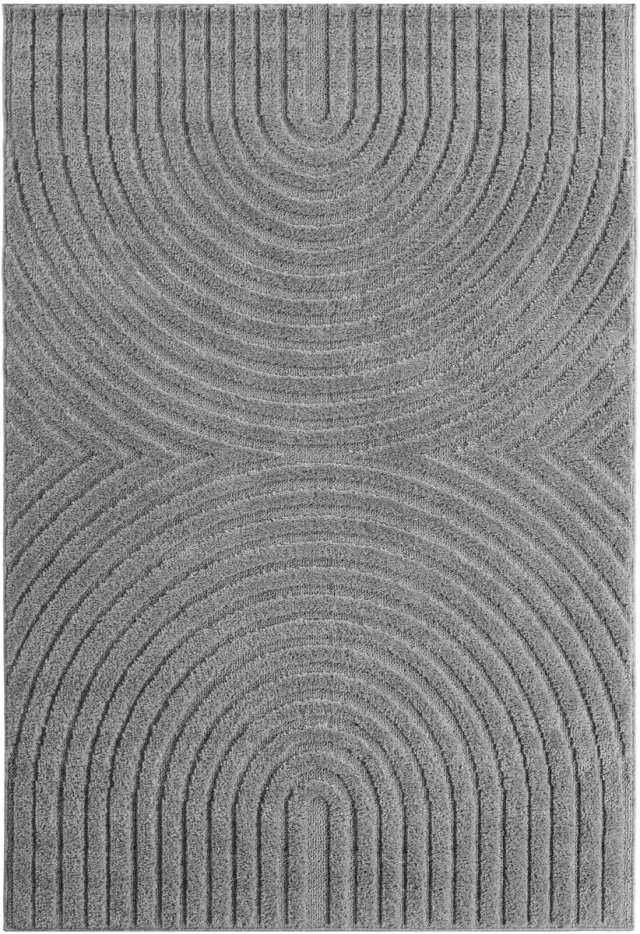 Dutch XXL Japandi Vloerkleed | Tapijt | Art | Bogen | Zilver | 120x170 cm