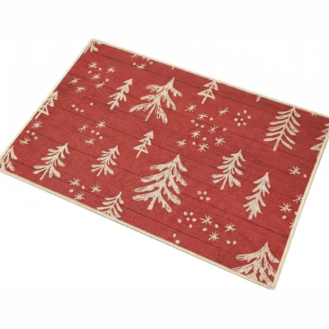 Triumpunpre Kerst Deurmat Rode Kerstboom 40x80 cm - Grote Kerstmis Deurmat met Antislip Rubberen Onderkant - Binnen voor de Hal rood