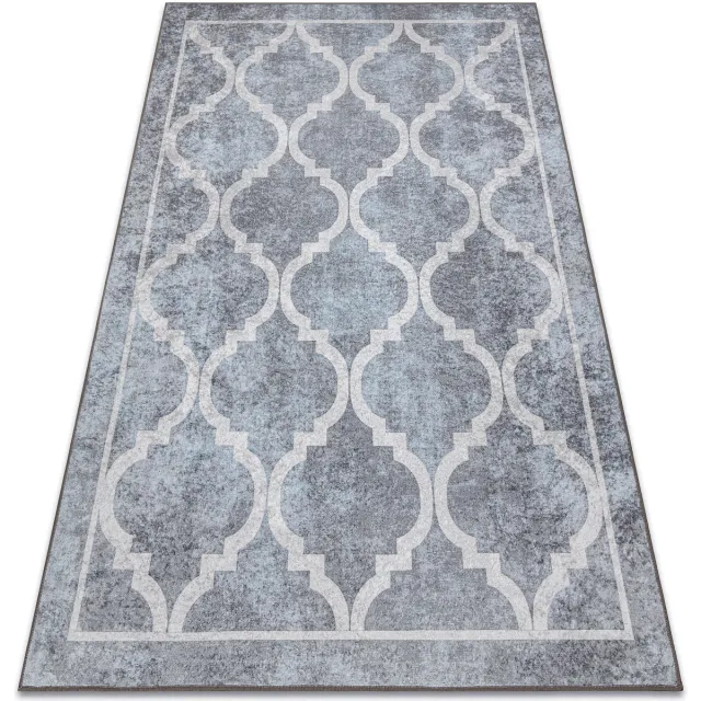 RUGSX Kleden Rugsx MIRO 51639.805 tapijt wasbaar Trellis geruite anti 200x290 cm Grijs