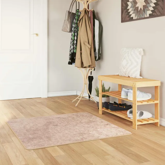 vidaXL Vloerkleedloper MARSA Zand 100 x 100 cm Polyester en PVC, foto 2