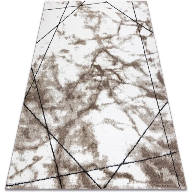 RUGSX Kleden Rugsx Tapijt modern COZY Lina, geometrisch , marmer 140x190 cm Bruin