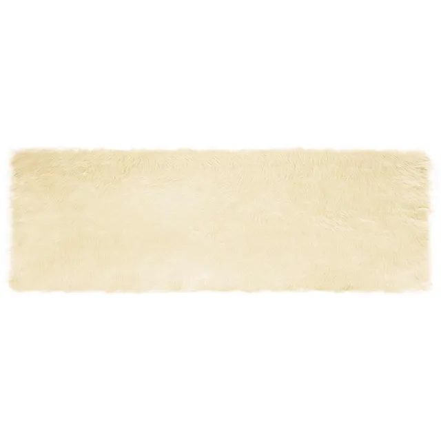 vidaXL Tapijt - van - imitatie - schapenvacht - TAFALLA - Crèmekleurig - Polyester