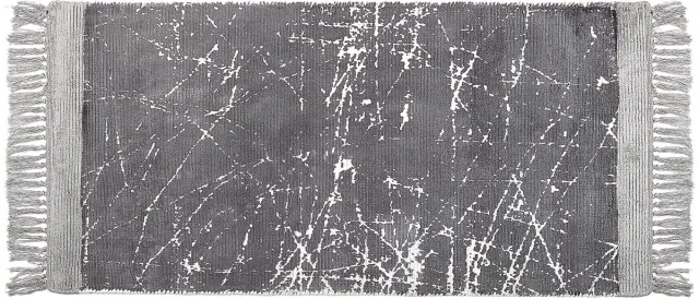 Beliani HANLI - Vloerkleed - Grijs - Viscose