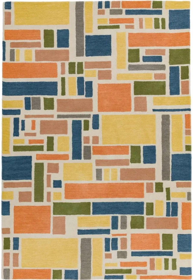 Eazy Living Easy Living - Reef-Blocks-multi Vloerkleed - 160x230 - Rechthoek - Laagpolig Tapijt - Modern - Meerkleurig