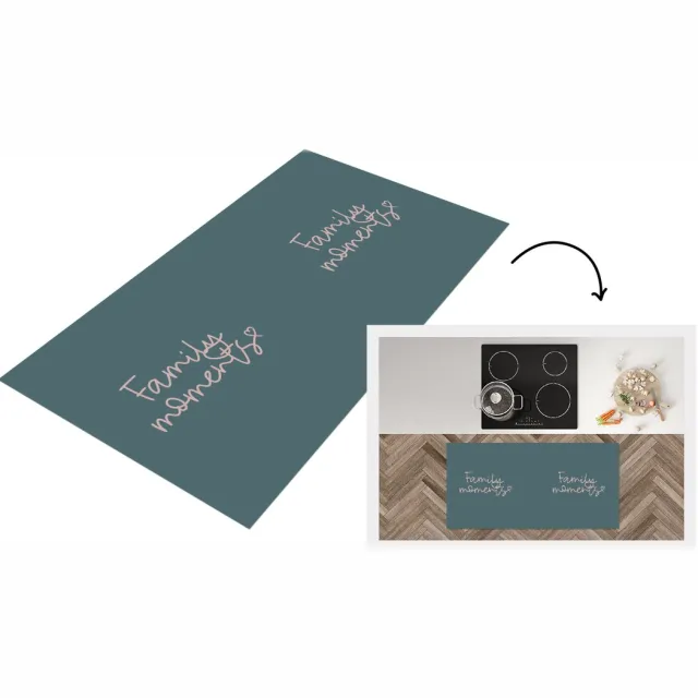 KitchenYeah Keukenloper - Loper keuken - Spreuken - Quotes - Family moments - Familie - 120x60 cm - Keukenloper vinyl Multicolor