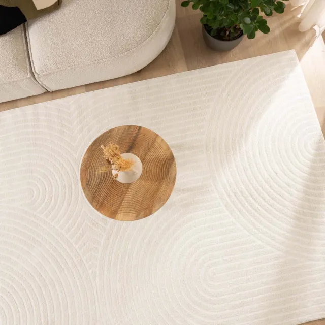 Nordic Weavers Scandinavisch vloerkleed - Contour Curve crème 160x230