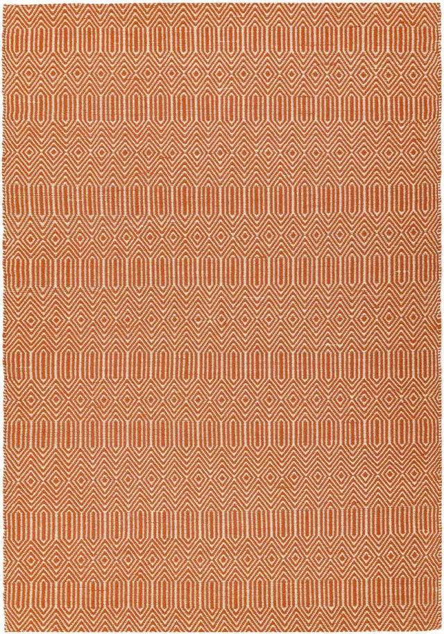 Eazy Living Easy Living - Sloan-Orange Vloerkleed - 200x300 - Rechthoek - Laagpolig Tapijt - Modern - Oranje, Wit