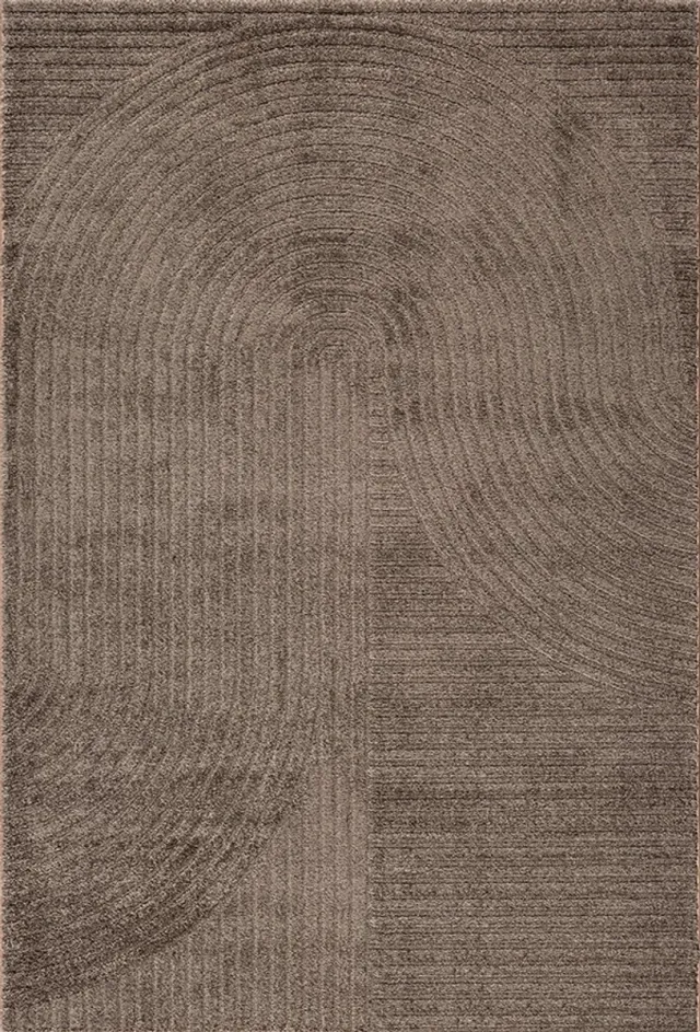 flycarpets Eliora Vloerkleed Modern Japandi - Bruin - Laagpolig Tapijt Woonkamer - 200x290 cm