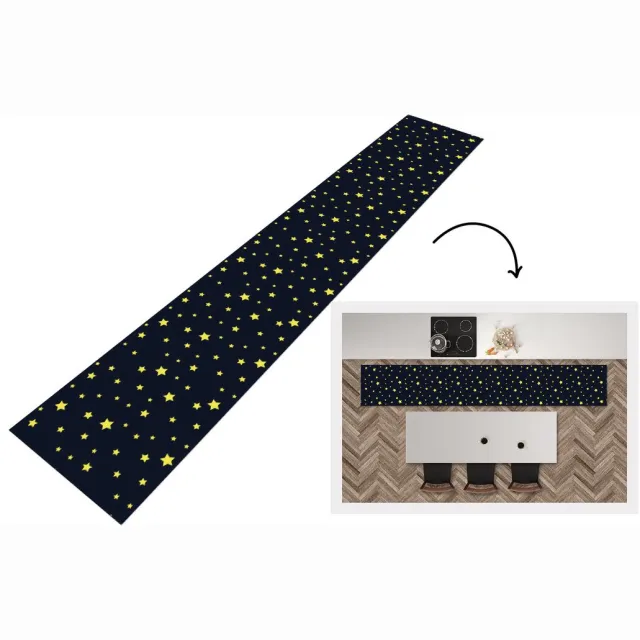 KitchenYeah Keukenloper - Keukenmat - Sterrenhemel - Nacht - Patronen - Keuken vloerkleed Multicolor