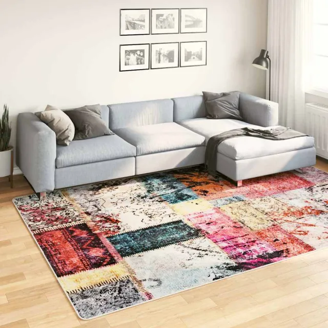 vidaXL Vloerkleed wasbaar patchwork 190x300 cm meerkleurig