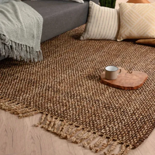 Folkways Jute vloerkleed - Chunky bruin/naturel 240x340