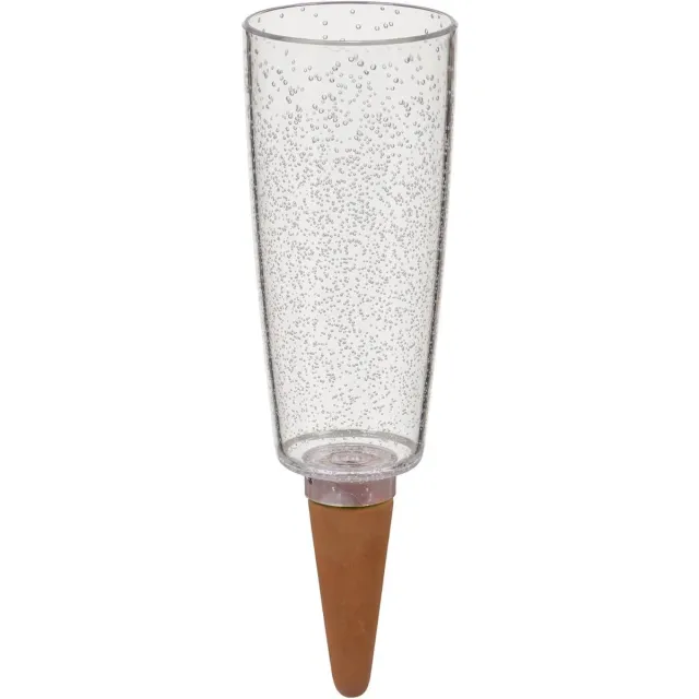 Scheurich 58870 Copa XXL, waterdispenser van kunststof en kleikegel, TRANSPARANT HELDER, 32 cm hoog, 1,0 vol., 13 x 13 x 37 cm Bruin