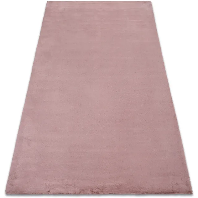 RUGSX Kleden Rugsx Tapijt BUNNY rozekleuring IMITATIE konijnenvacht 80x150 cm