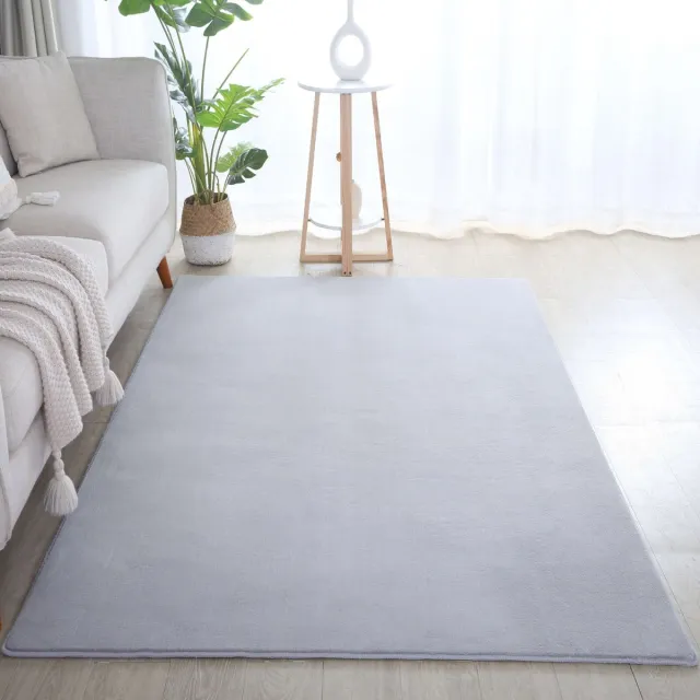 flycarpets Alberta Laagpolig Fluffy Vloerkleed - Zilver - 120x170 cm