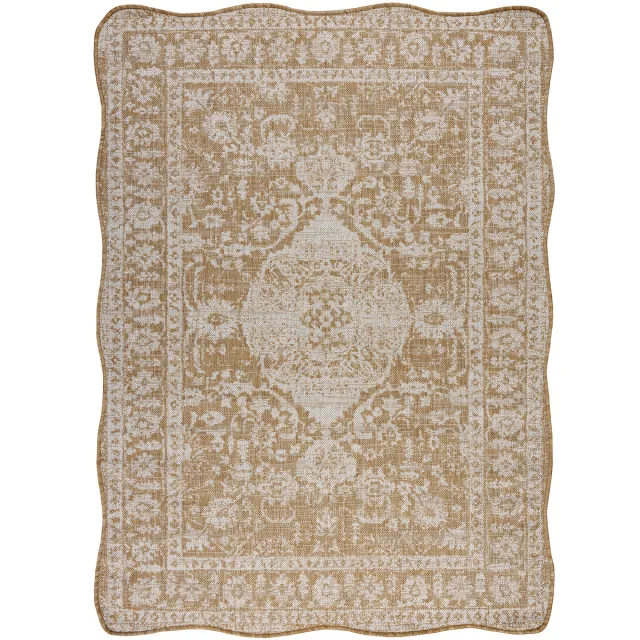 RUGSX Kleden Rugsx ORGANIC 2762 sisaltapijt Ornament, frame natuurlij 120x170 cm Beige