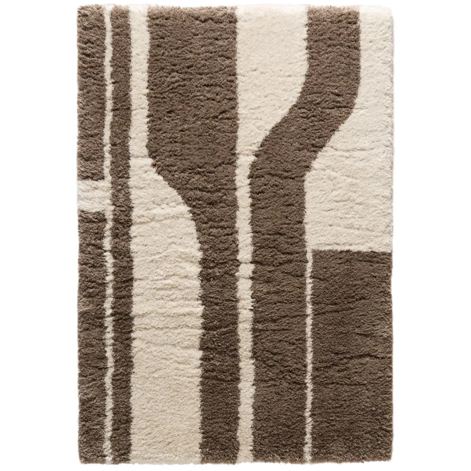 NOUS Living vloerkleed Teyra crème/bruin