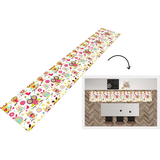 KitchenYeah Keukenloper - Keukenmat - Patronen - Uil - Dieren - Keuken vloerkleed Multicolor