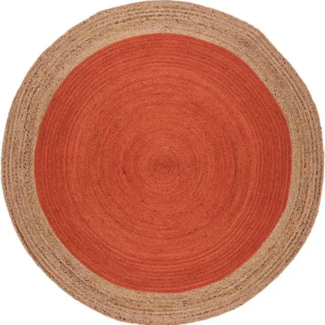 easy living Faro-Rug-Rust Vloerkleed - 160 rond - Rond - Laagpolig,Rond Tapijt - Modern - Beige, Oranje