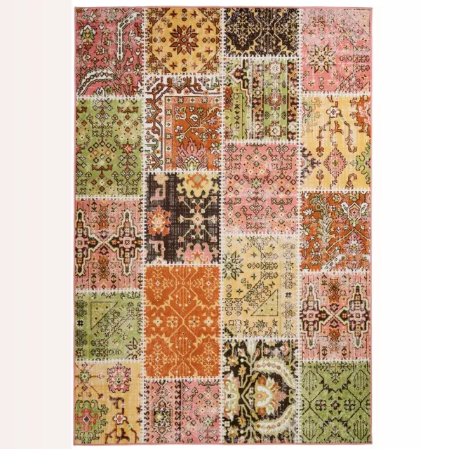 Dutch XXL Vintage Vloerkleed | Tapijt | Ariya | Patchwork | Multikleur