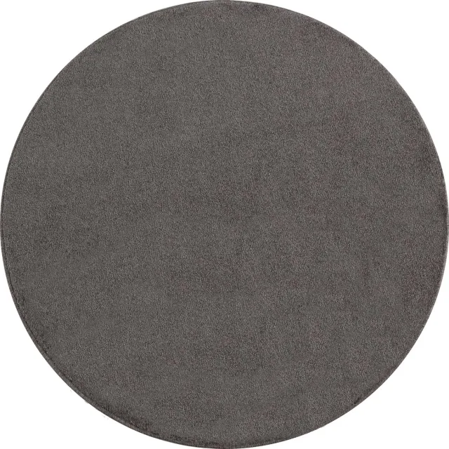 flycarpets Liam Effen Mocca Vloerkleed Rond - Laagpolig Beige
