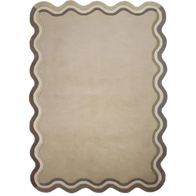 Flair Rugs Leo Scallop Border vloerkleed ivoor