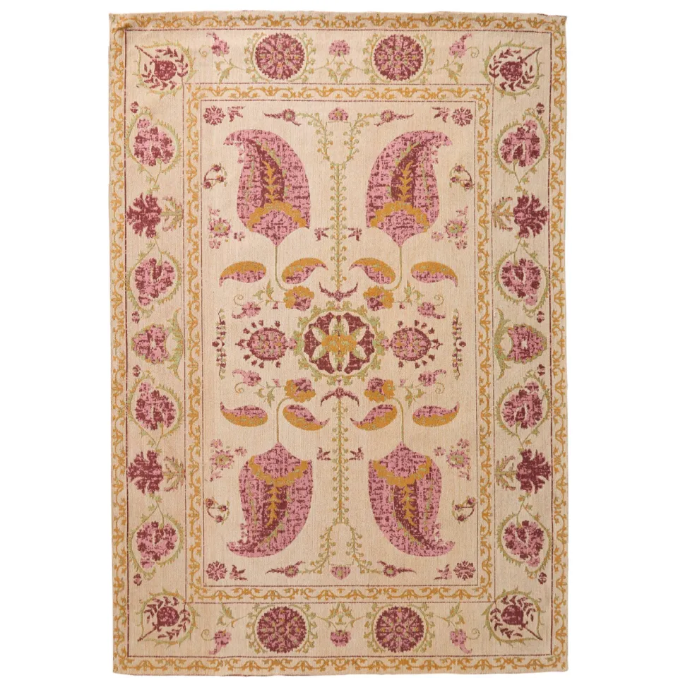 NOUS Living Romina vloerkleed beige Roze/bruin/beige