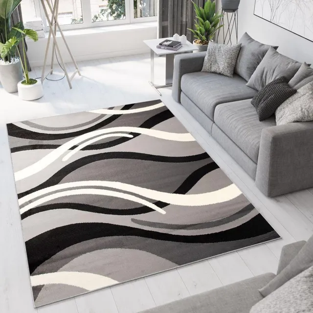 Tapiso Dream Vloerkleed Grijs Zwart Wit Woonkamer Tapijt Grijs Zwart Wit 7