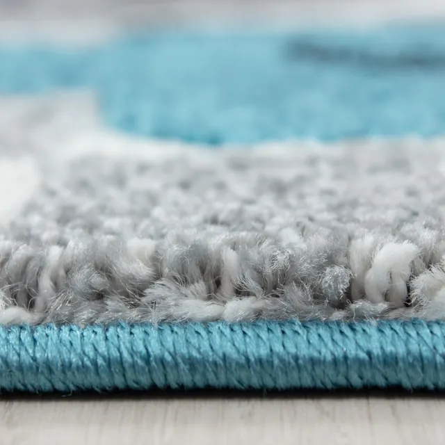 Ayyildiz Kinderkleed met raceauto-design, blauw, kinderkamerkleed met jute achterkant, afmeting
