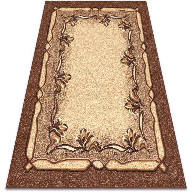RUGSX Kleden Rugsx Tapijt BCF Morad KRZYŚ Klassiek bloemen - 60x110 cm Bruin