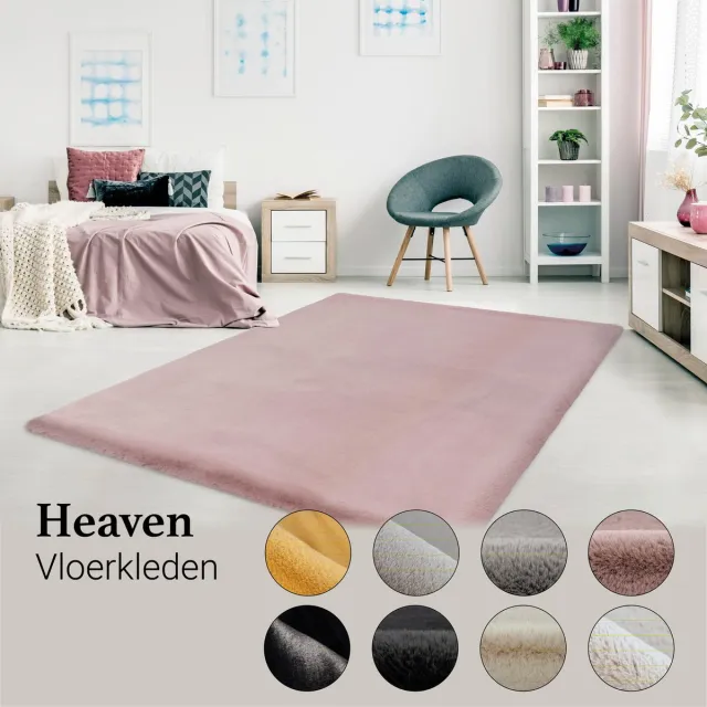 Tapijtenmagazijn Lalee Heaven - Vloerkleed - Tapijt – Karpet - Hoogpolig - Superzacht -comfy Fluffy - rabbit fur- 200x290 cm Baby roze