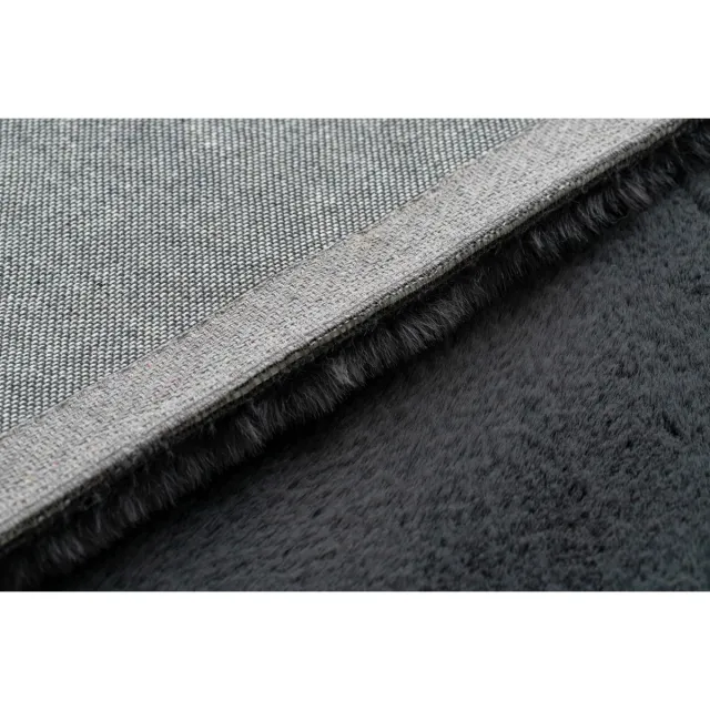 RUGSX Kleden Rugsx Tapijt BUNNY anthracytkleuring IMITATIE konijnenva 180x270 cm Zwart