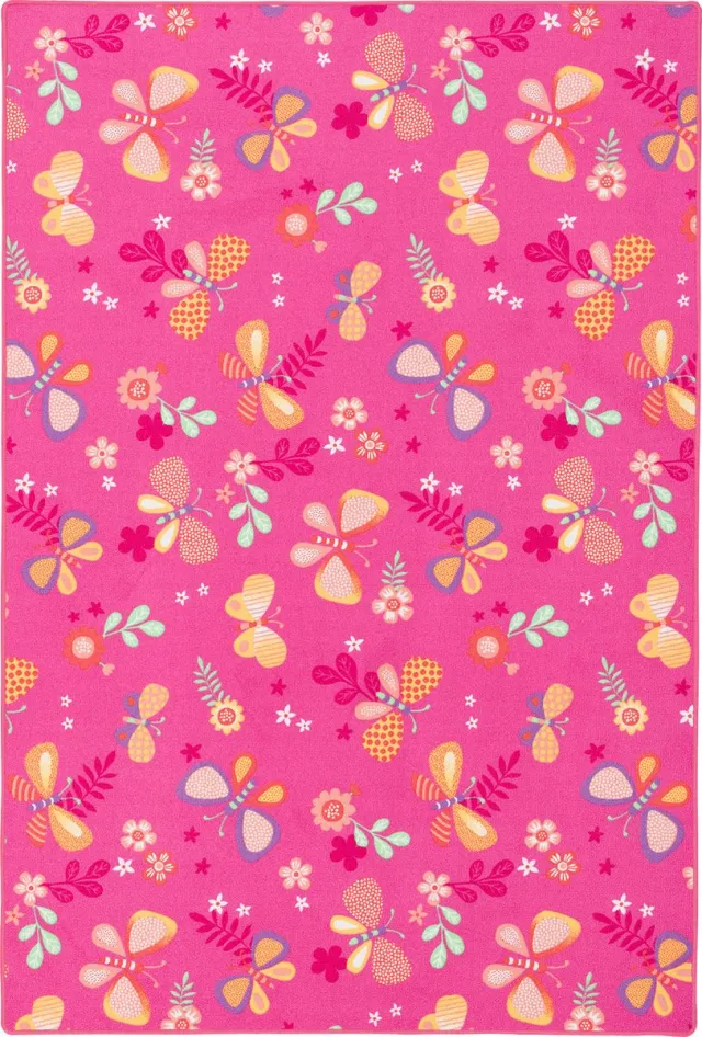 Snapstyle Vloerkleed Kinderen spelen Vlinder Roze