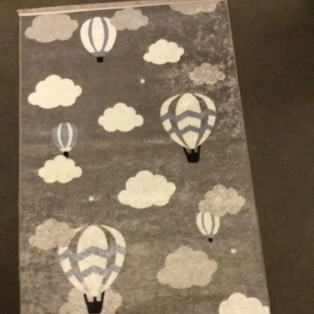 Braillant Luchtballon kleed - vloerkleed - speelkleed 130 x 200 cm grijs