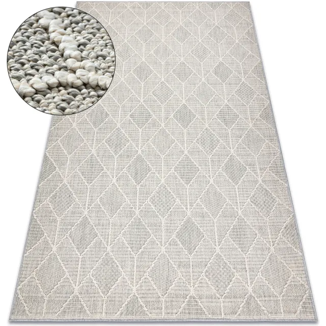 RUGSX Kleden Rugsx Tapijt JERSEY 19231 grijs - Geometrisch structuree 140x190 cm